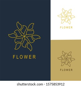Abstract flower logo icon vector design. Universal creative premium symbol.
