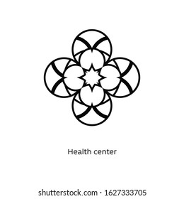 Abstract flower logo icon vector design. Elegant beauty salon, health care, spa center, natural cosmetics premium symbol. Graceful crown vector sign.