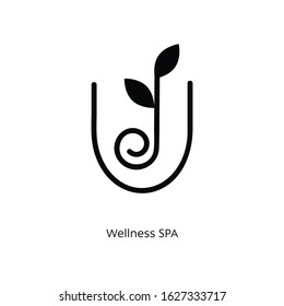 Abstract flower logo icon vector design. Elegant beauty salon, health care, spa center, natural cosmetics premium symbol. Graceful crown vector sign.