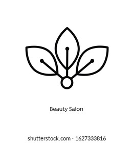 Abstract flower logo icon vector design. Elegant beauty salon, health care, spa center, natural cosmetics premium symbol. Graceful crown vector sign.