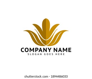 Resumen de diseño vectorial del logotipo de flor