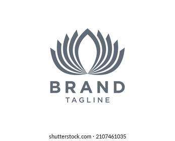 Resumen Logo de Flor aislado en fondo blanco. Usable para Naturaleza, Salón, Spa, Cosméticos y Logotipos de Belleza. Elemento de plantilla de diseño de logotipo de vectores planos.