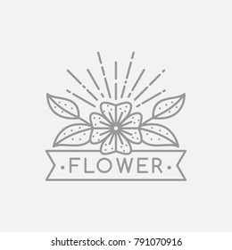 abstract flower logo, leaf abstract flower logo template vector illustration