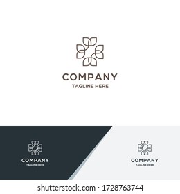 abstract flower logo. luxury logo. ornament. suitable for your company