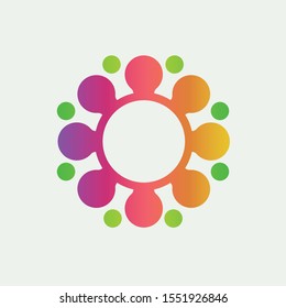 Abstract flower logo. Logo abstract sun. Vector symbol science, enlightenment, nature.