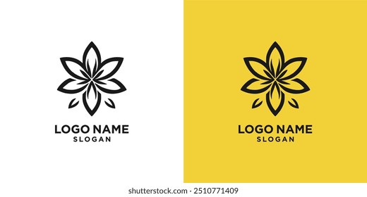 abstract flower logo, symbol, icon design