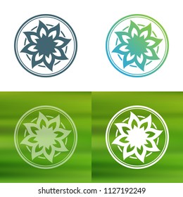 Abstract flower logo template.