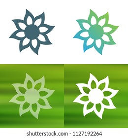 Abstract flower logo template.