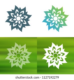 Abstract flower logo template.