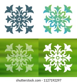 Abstract flower logo template.
