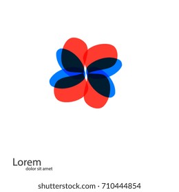 Abstract Flower logo template. Business abstract icon. As sign, symbol, logo, web, label, emblem. Flowers design for spa, boutique, cosmetician, shop, hotel and resort. Vector illustration.