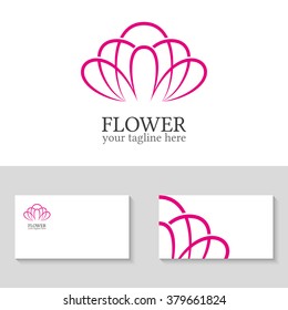 Abstract flower logo template. Floral logo. Spa logo. Flower shop logo