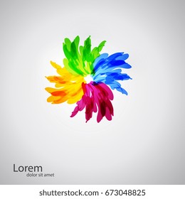 Abstract Flower logo template. Flowers design for spa, boutique, cosmetician, shop, hotel and resort. Vector illustration.