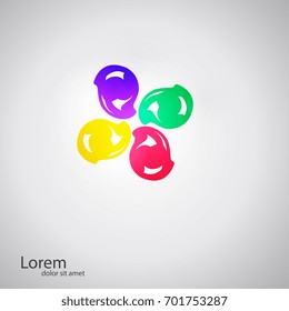 Abstract Flower logo template. Flowers design for spa, boutique, cosmetician, shop, hotel and resort. Vector illustration.