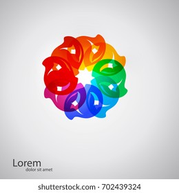 Abstract Flower logo template. Flowers design for spa, boutique, cosmetician, shop, hotel and resort. Vector illustration.