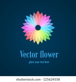 Abstract Flower logo template. Infinite shape. Abstract flower. As sign, symbol, web, logo, label. Vector illustration.