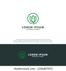 Abstract Flower logo template, Nature icon design vector illustration
