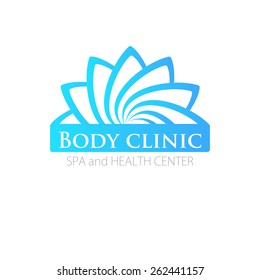 Abstract flower logo template. Vector. For beauty salon, clinic or spa.