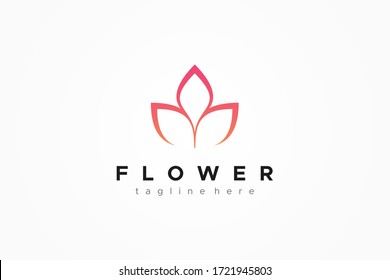 Abstract Flower Logo. Usable for Nature, Salon, Spa, Cosmetic and Beauty Logos. Flat Vector Logo Design Template Element.