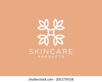 Abstract Flower Logo. Usable for Nature, Salon, Spa, Cosmetic and Beauty Logos. Flat Vector Logo Design Template Element.