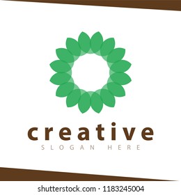 Abstract Flower logo vector