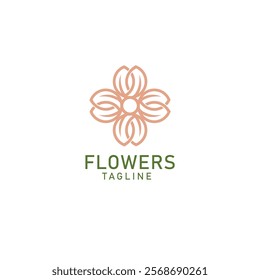 Abstract Flower Logo Vector Art, Icons