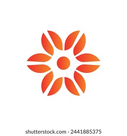 Abstract flower logo vector design template 