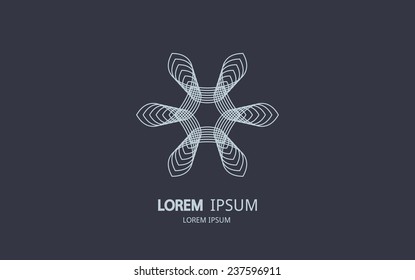 Abstract flower logo. Vector logotype design.