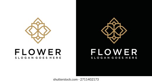 Abstract Flower Logo Vector, Flower Logo, Flower Vector, Natural Flower