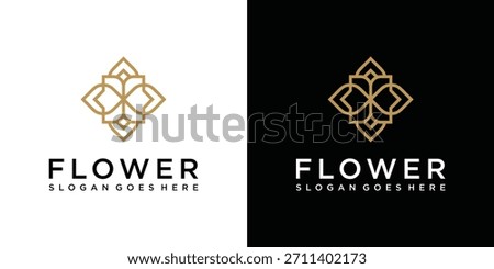 Abstract Flower Logo Vector, Flower Logo, Flower Vector, Natural Flower