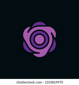 Abstract flower logos, purple in color and suitable for your business that leads to modern business. Suitable for favicons. Editable and easy to custom