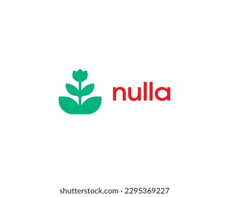 Abstract flower logotype template. Garden greenhouse logo concept. Universal natural reserve sign. Vector illustration