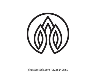 abstract flower lotus logo. luxury spa beauty design template.