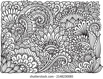 Abstract flower mandala for background,engraving,laser cutting or adult coloring book. Vector illustrtation.