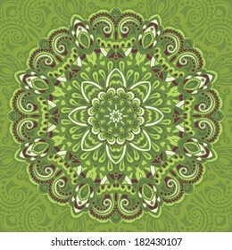 Abstract Flower Mandala. Decorative element for design. Vector illustration.