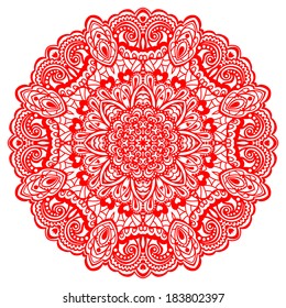 Abstract Flower Mandala. Decorative element for design. Vector illustration.