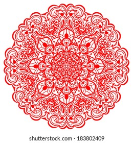 Abstract Flower Mandala. Decorative element for design. Vector illustration.