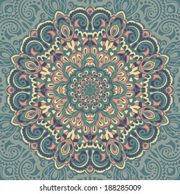 Abstract Flower Mandala. Decorative element for design. Vector illustration.