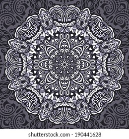 Abstract Flower Mandala. Decorative element for design. Vector illustration.