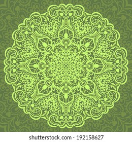 Abstract Flower Mandala. Decorative element for design. Vector illustration.