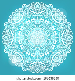 Abstract Flower Mandala. Decorative element for design. Vector illustration.