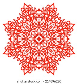 Abstract Flower Mandala. Decorative element for design. Vector illustration.