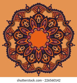 Abstract Flower Mandala. Decorative element for design. Vector illustration. 