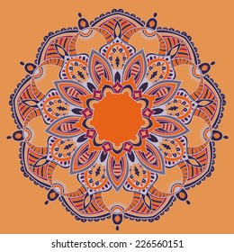 Abstract Flower Mandala. Decorative element for design. Vector illustration. 