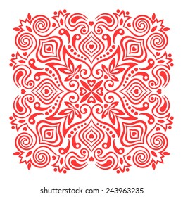 Abstract Flower Mandala. Decorative element for design. Vector illustration.
