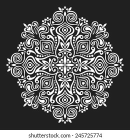 Abstract Flower Mandala. Decorative element for design. Vector illustration.