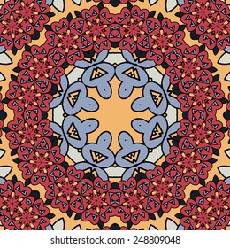 Abstract Flower Mandala. Decorative element for vintage design. Vector illustration