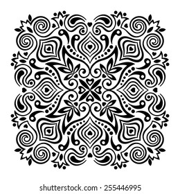 Abstract Flower Mandala. Decorative element for design. Vector illustration.