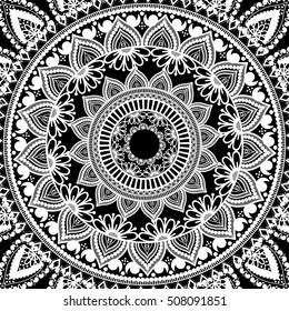 Abstract Flower Mandala. Decorative element for design. Vector illustration
