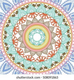 Abstract Flower Mandala. Decorative element for design. Vector illustration